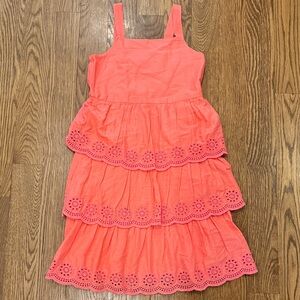 Old Navy Coral Tiered Eyelet Sundress